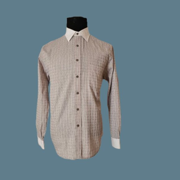 TASSO ELBA TAILORED FIT MEN LONG SLEEVE DRESS SHIRT - SIZE LARGE - Picture 3 of 7